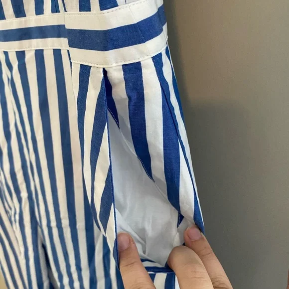 J. Crew Blue and White Striped Jumpsuit - Picture 8 of 13